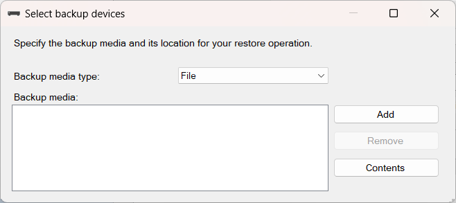 SQLRestoreDatabaseInsightSelectDevice.png